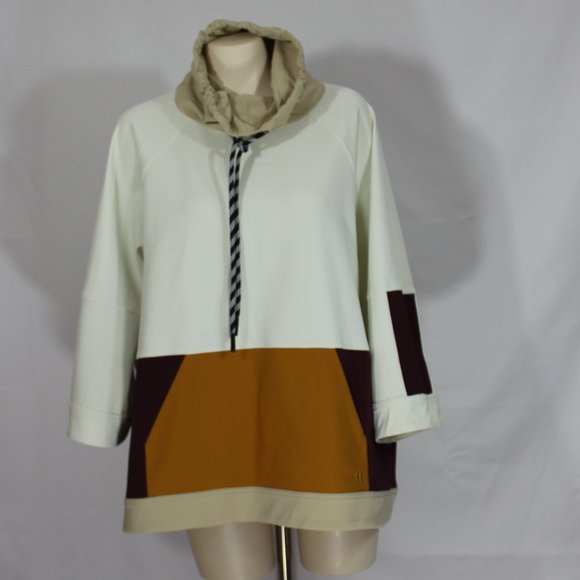 Sweaty Betty Mix It Up Colorblock Sweatshirt - SB6500 - Lily White / Multi - L - Picture 7 of 13